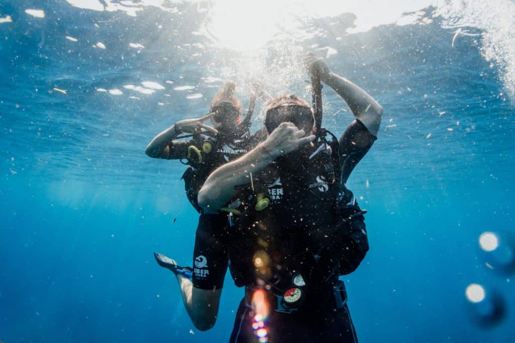 instructor and student on a Discover Scuba Diving Course