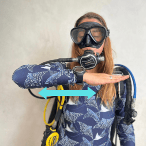 out of air scuba signal
