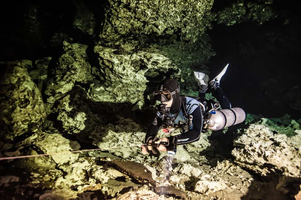 cavern diving course in playa del carmen